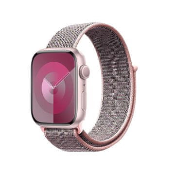 shumee Crong Nylon - športni pašček za Apple Watch 38/40/41/42 mm (svetlo roza)