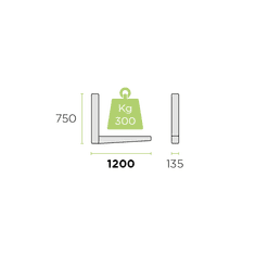Rodigas Konzola za klimo MS802 1200mm