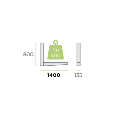 Rodigas Konzola za klimo MS803 1400mm