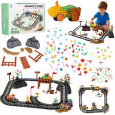Luniks Magnetna avtomobilska dirkalna steza – 153 elementov