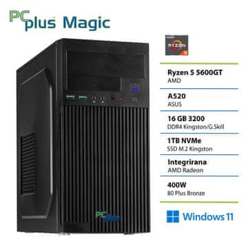 PCplus Magic Ryzen 5 5600GT 16GB 1TB SSD Windows 11 Home namizni računalnik