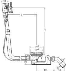 Viega Sifon za kad s prelivom Rotaplex Trio VISING RT5 6141.60 725X40/50 727680