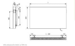 Kermi Radiator Kermi E-Panel Plan horizon 21 600X500 500W RED. LEVI ANTRACIT P1E21060050JSDK