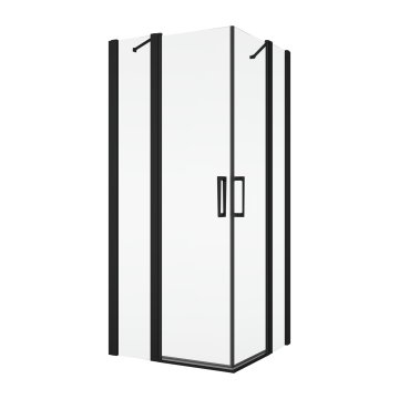 SANSWISS Kotno krilo Ronal Divera 80X80X200CM ČRNO MAT/BELE ČRTE D22DE2B0800688