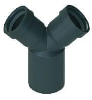 Almeva Almeva Starr kos izpušne klimatske naprave, HLAČE DN110/2X80 ČRNE PBHR81