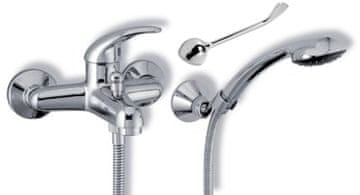 Novaservis Pipa za kad Novaservis Metalia 55 ROČICA STENSKA 15CM KROMIRANA + DOTOK 55020.0L
