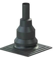 Almeva Almeva Starr dimniška cev DN160 FIKSNA ČRNEGA PPSAS6