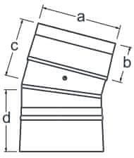 Almeva Almeva LAB koleno DN110/160 15° APBB11