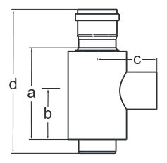 Almeva Almeva LIL T-kos DN110/160 ZA DOVOD ZRAKA LPZTL1