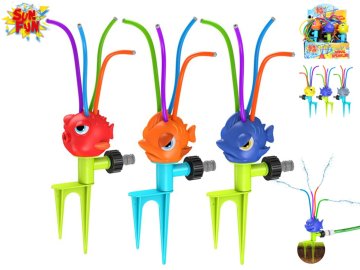 Sun Fun škropilnica 22 cm Morske živali - mešanica barv (siva/vijolična, rdeča/zelena, oranžna/modra)