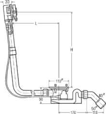 Viega Sifon za kad s prelivom Rotaplex Trio VISING RT5 6141.62 725X40/50 727949