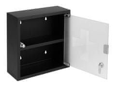 EXCELLENT Medicinska omarica iz nerjavečega jekla/črno steklo KO-C80620270cern