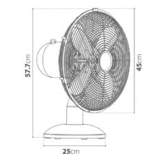 TENKO kovinski namizni ventilator 40 cm