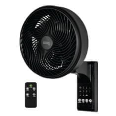 TENKO plastični stenski ventilator velike hitrosti z daljinskim upravljalnikom in časovnikom, 25 cm