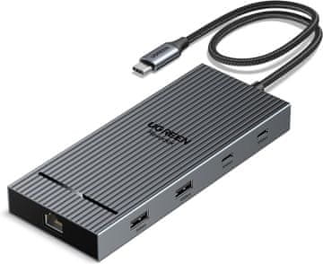 slomart UGREEN Revodok Pro 2102: USB C priklopna postaja - Dvojni 4K@60Hz, Ethernet, USB 3.2, PD 100W, SD/TF čitalnik.