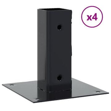 Vidaxl Podstavki za stebre Kvadratni 4 kosi Antracit 51x51 mm