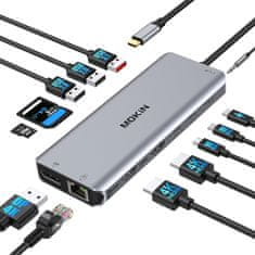 Mokin MOKiN Docking Station USB-C - Multiport adapter za MacBook, 2 monitorja