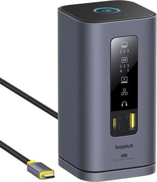 BASEUS Baseus Spacemate DisplayLink USB-C Docking Station 11-v-1 (3x 4K zaslon, 10Gbps)