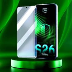 3MK Nezlomljivo hibridno steklo za Samsung Galaxy S26, odporno proti praskam – debelina 0,3 mm – FlexibleGlass 3mk