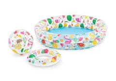 Intex 59460 Fruity set (bazen + plavalni obroč + napihljiva žoga)