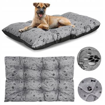 shumee Pasja postelja PRESTIGE blazina 120x80 cm vodoodporna kost črna