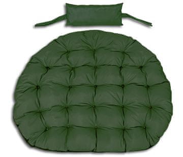 shumee Vrtna blazina 120 cm za viseči stol, štorkljino gnezdo, vodoodporna, zelena