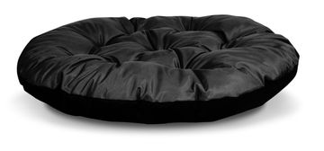 shumee Vrtna blazina 110 cm za viseči stol, štorkljino gnezdo, vodoodporna, črna