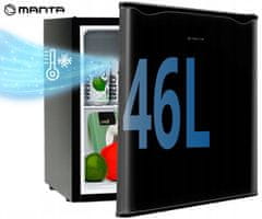Manta MM515PBK mini hladilnik, 46L, črn
