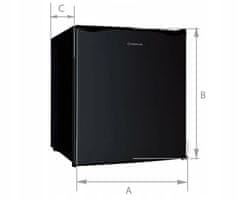 Manta MM515PBK mini hladilnik, 46L, črn