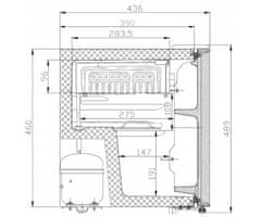 Manta MM515PSL mini hladilnik, 46L, srebrno-črn