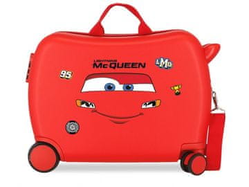 Joummabags Detský cestovný kufor na kolieskach / odrážadlo Disney Cars "McQeen Red", 4219811