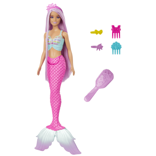 Barbie morska deklica z dolgimi rožnatimi lasmi