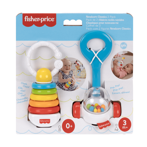 Fisher-Price komplet dveh klasičnih ropotulj