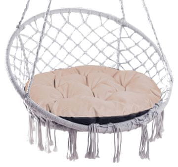 shumee 65 cm vrtna blazina za viseči stol štorkljino gnezdo vodoodporno kapučino