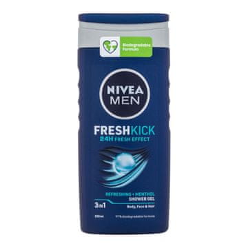 Nivea Men Fresh Kick Shower Gel 3in1 osvežilen gel za prhanje za moške