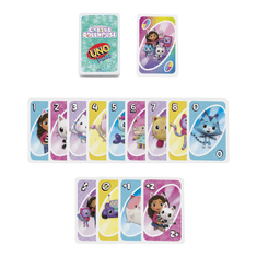 Mattel Uno Junior Gabby's Dollhouse Gabbyina hiška sanj igra s kartami