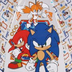 Sonic the Hedgehog SONIC Modri otroški dežnik za dečka, zložljiv, prozoren, samodejni
