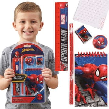 MARVEL COMICS MARVEL Spider Man Šolski komplet za dečka, šolske potrebščine, šolska oprema – 5 kosov