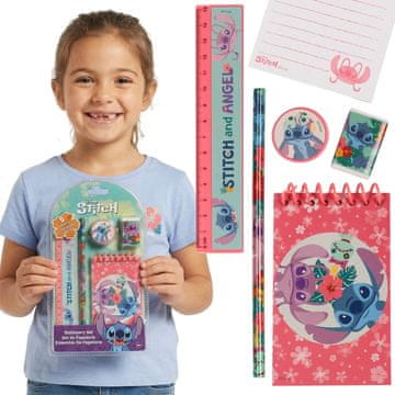 Disney DISNEY Stitch Šolski komplet za dekleta, šolske potrebščine, šolska oprema – 5 kosov