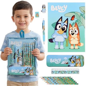 sarcia.eu Bluey Veliki šolski komplet za otroke, komplet pisarniških potrebščin za šolo, komplet pisarniških potrebščin