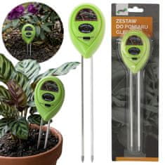 GARDEN LINE Komplet za merjenje tal 3v1 – merilnik pH tal, merilnik vlažnosti in svetlobe za vrtne in lončnice