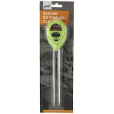 GARDEN LINE Komplet za merjenje tal 3v1 – merilnik pH tal, merilnik vlažnosti in svetlobe za vrtne in lončnice