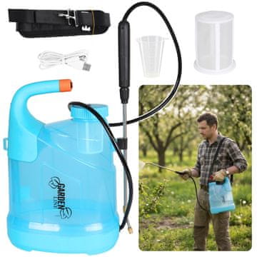 GARDEN LINE Prenosni akumulatorski razpršilnik pod tlakom, lahek vrtni razpršilnik za nošenje na rami, brez črpanja 5l
