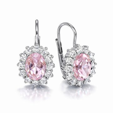 Bleščeči srebrni uhani s cirkoni 436 001 00483 0400400