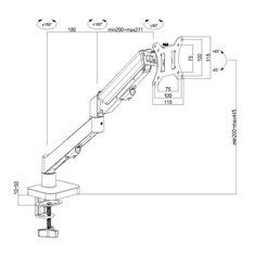 Maclean MC-133 Nosilec za monitor 13''- 42''