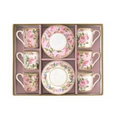 Easy Life Set skodelica za črno Chant des Roses 100ml / 6 kos / porcelan
