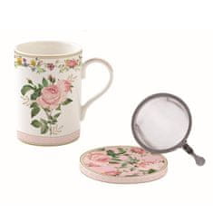 Easy Life Set skodelica s cedilom - tisana Chant des Roses 350ml / porcelan, inox