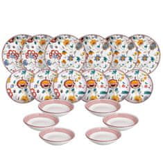 Andrea Fontebasso 18-delni set krožnikov Kimono / porcelan