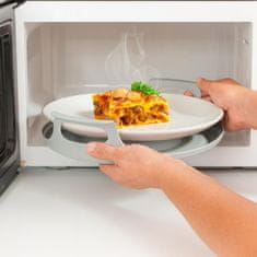 HOME & MARKER® Pladenj za mikrovalovno pečico z ročaji, proti opeklinam, za krožnike do 27 cm | MICTRAY