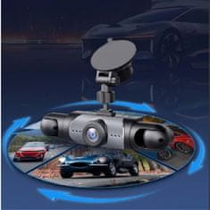 VYZIO® Štirikanalni avtomobilski snemalnik vožnje 1080p, 150° širokokotni, z zadnjo kamero | CAMERIK